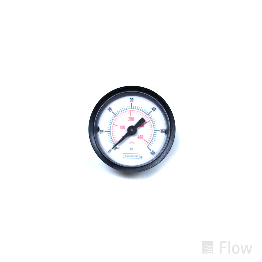 60 PSI Gauge; Back Mount